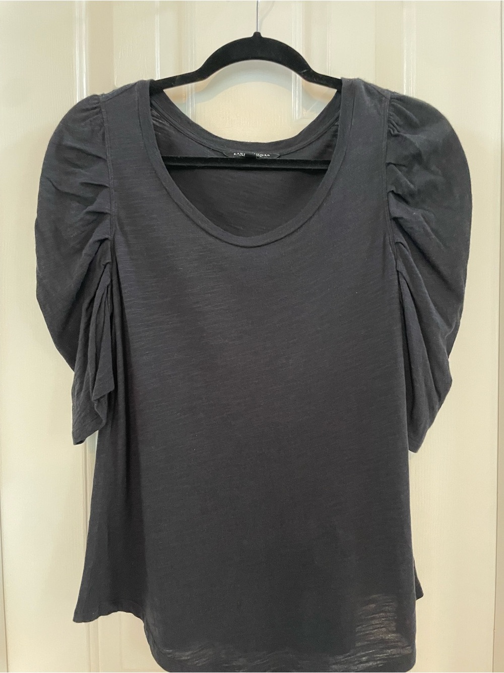 Liverpool Black Puff Sleeve Women's Top